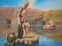 La morte di Abele - olio su tela 70x90